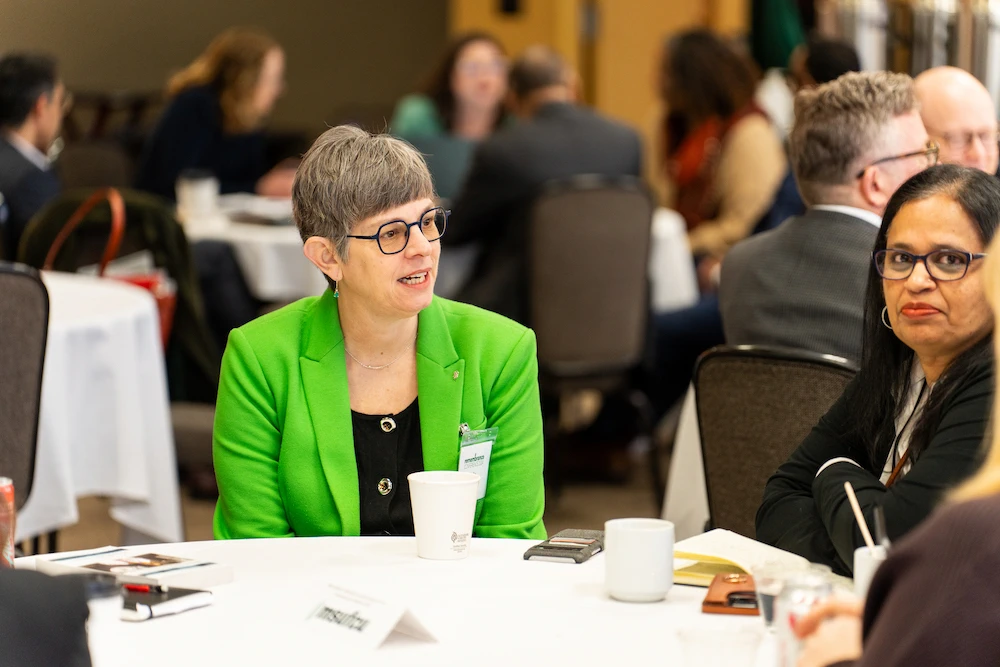 State Rep. Julie Brixie hears advocacy pitches from students and faculty. Photo credit Bryan Esler.